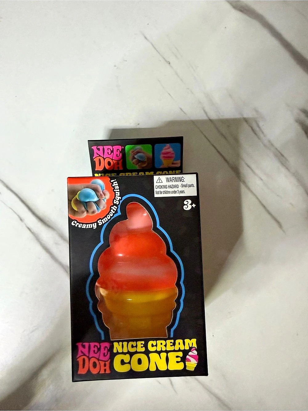 NeeDoh Orange Nice Cream Cone Squishy